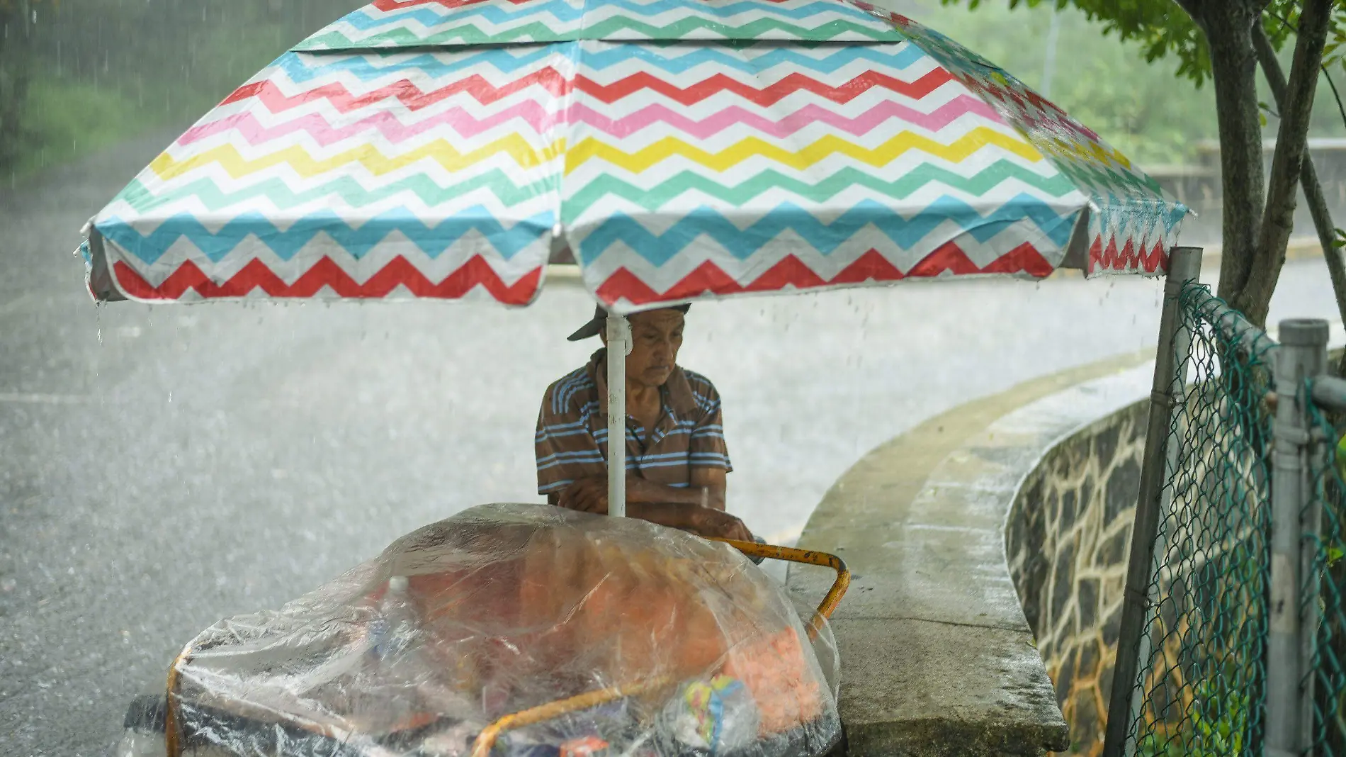 Cotidiana Trabajador Lluvia